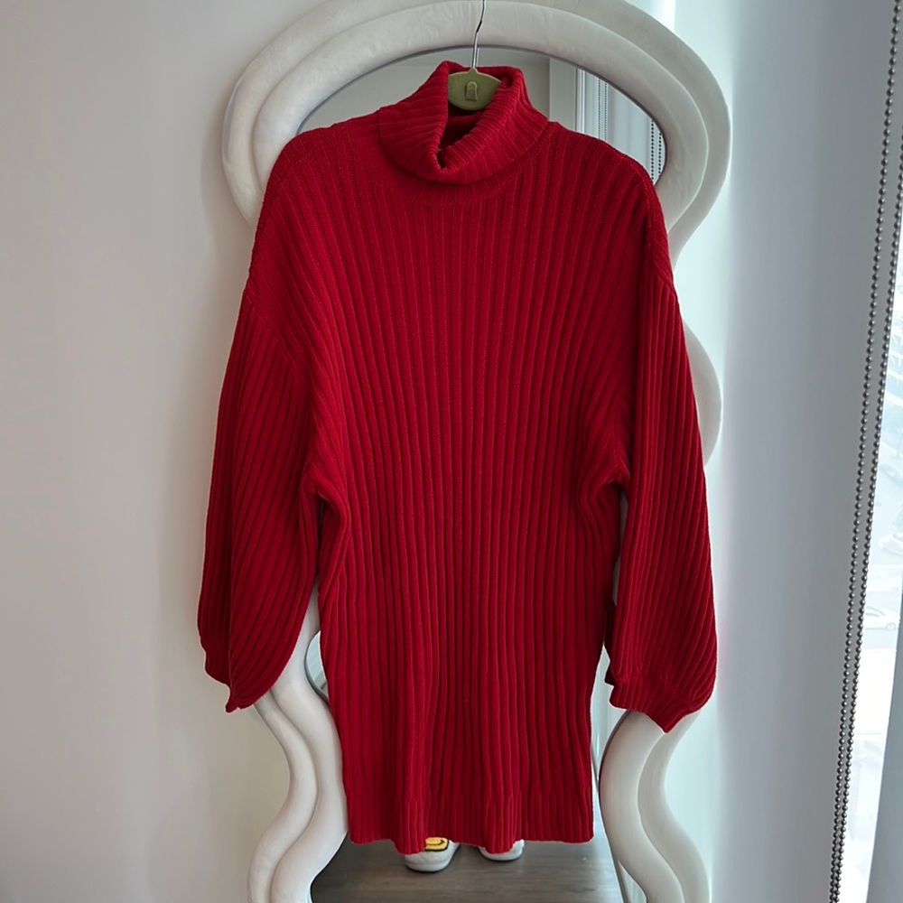 Oversized turtleneck dress